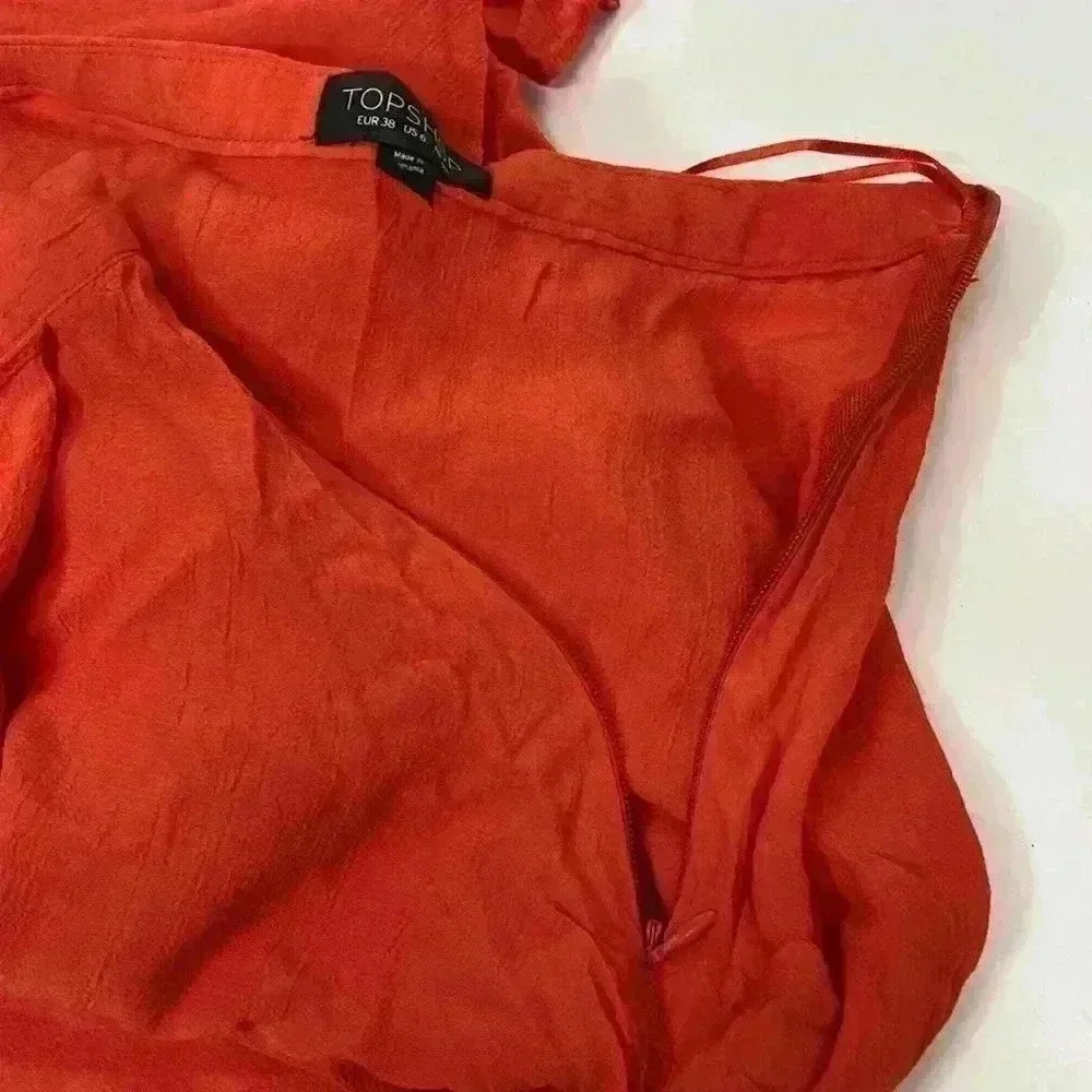 Top shop size 6 orange skirt short to long - Picture 5 of 6